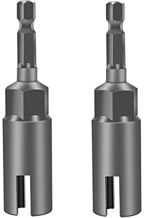 Aniyaa 2 Piezas Llave de Tuerca de Mariposa, Tuerca de Mariposa Ranurada, Llave Juego de Herramienta para Tuerca de Panel Tornillo Perno de Gancho de Ojo C, VáStago Hexagonal1/4 Pulgada