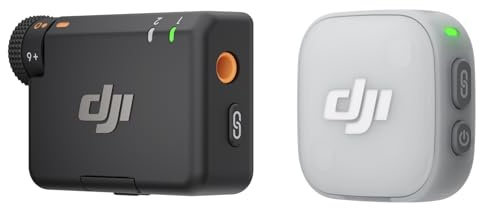 DJI Mic Mini 2 (1 TX + 1 Standard RX), Wireless Lavalier Mic | For iPhone 17/16/15 & Android/Camera/Tablet/PC, Ultralight, 11.5h Battery, Fast Charging, Noise Cancelling, Vlog, Streaming