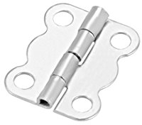 sourcing map 20pcs Mini Scharniere Schmetterling Form Scharnier Ersatz gebürstetem Chrom Plain 16mm
