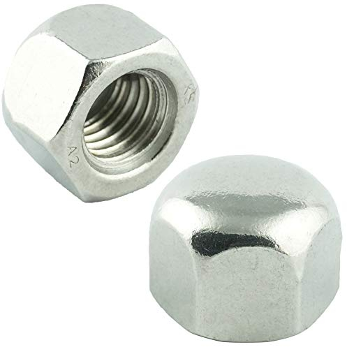 Eisenwaren2000 | M5 Sechskant-Hutmuttern niedr. Form (30 Stück) - DIN 917 - Edelstahl A2 V2A - rostfrei