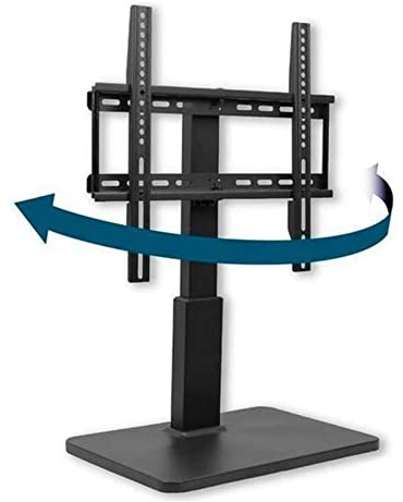 VIVANCO Soporte TV PIE 55 MAX 25KG Ajustable con Este Soporte de Mesa de TV Giratorio y Ajustable en Altura