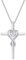 FANCIME Damen Halskette mit Unendlichkeit Symbol Kreuz Anhänger Kette Infinity aus 925 Sterling Silber mit Zirkonia Edelstein Herz Form - Verstellbar Kettenlänge: 40 + 5 cm