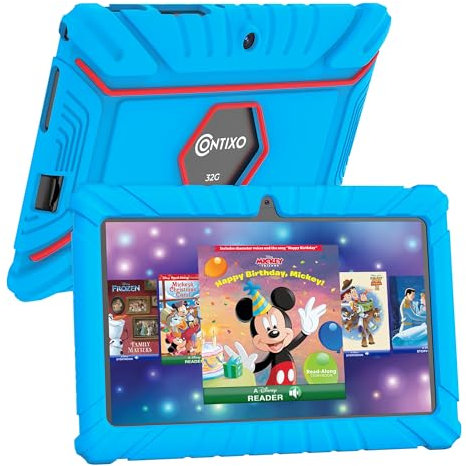 contixo V8-2 Tablettes pour Enfants 7 Pouces - Tablette pour Enfants avec contrôle Parental - Tablette Android 16 Go avec écran HD, étui Durable et Protecteur d'écran, caméra WiFi, Bleu