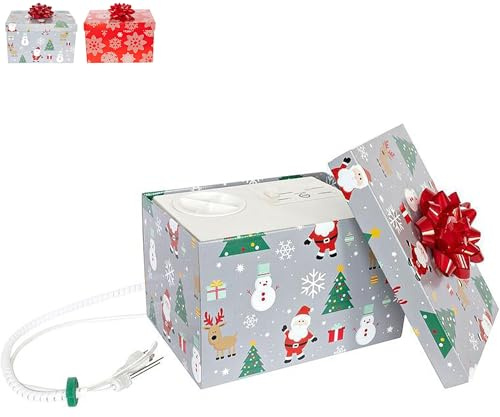 HoHoHoH2o Automatisches Weihnachtsbaum-Bewässerungssystem-Gerät, Weihnachtsmann-Baum-Helfer hält Ihren Weihnachtsbaum gesund und frisch, nachfüllbare 2,5 Gallonen Kapazität Box - Silber/Festlich