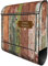 banjado® Design Briefkasten personalisiert Buntes Holz 38,5x46,5x13cm & 2 Schlüssel - Briefkasten Stahl schwarz Zeitungsfach pulverbeschichtet - Postkasten A4 Einwurf inkl. Montagematerial