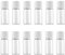 12PCS/30ml Portable Refillable Clear Plastic Empty Bottles with Screw Cap Travel Small Containers Camping for Liquids Lotion Toner Shampoo Body and Hand Cream(White)