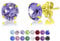 DTPSilver - Damen Ohrringe 925 Sterling Silber Gelb Vergoldet mit Kristallen von Swarovski® Elements 6 mm Runde Ohrstecker - Farbe : Tansanit