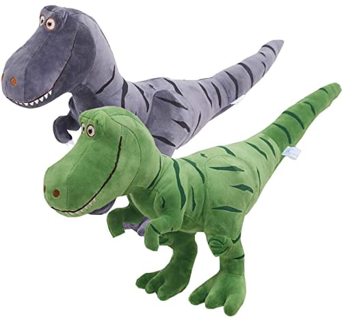 Liuer Dinosaurier Kuscheltier, 2PCS Dinosaurier Plüschtier Dino Kuscheltier Plüsch Niedliche Stofftier T-Rex Tyrannosaurus Dekoration Geschenk für Erwachsene Kinder Jungen Mädchen