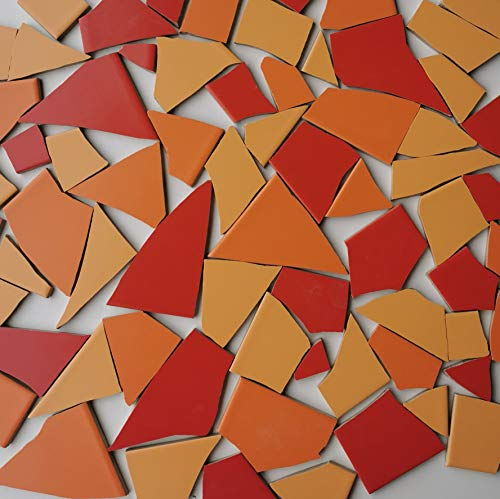 Fliesenbruch frostfest verschiedene Mixe Mosaik Bruchfliesen (3.5, Rotmix)