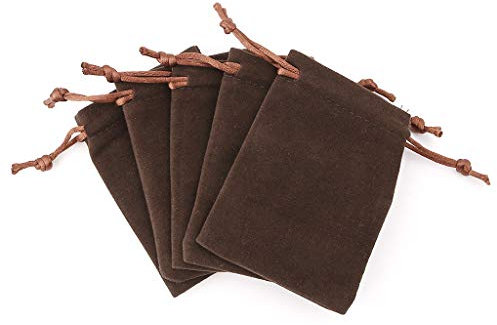 WOWOWO 5 Pezzi D&D Rpg Sacchetto di Dadi Sacchetti di Velluto con Coulisse Sacchetto di Gioielli con Carte dei tarocchi 10 * 12 cm