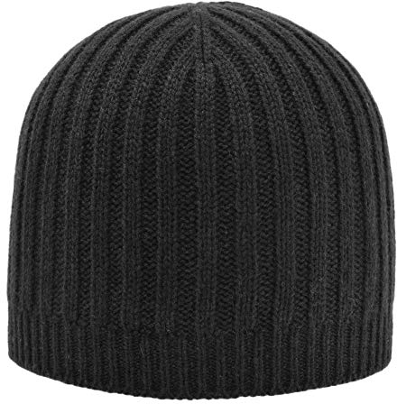 MELEGARI Mütze Beanie Padova | 100% Kaschmir | Made in Italy | Unisex | ohne Umschlag, CMCU24008, Schwarz, CMCU24008 One size