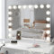 Hansong Hollywood Vanity Mirror 80x58cm Bluetooth Vanity Mirror with Lights Extra Large Lighted Makeup Mirror with 18 Dimmable LED Bulbs 3 Color Modes for Bedroom