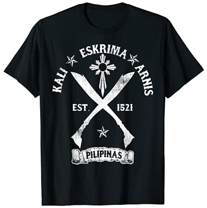 Cooles Distressed Kali Arnis Eskrima T-Shirt – Kreuzschwert Tee T-Shirt