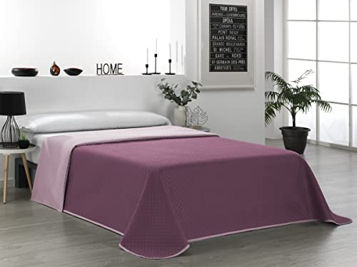 Martina Home Wendbare Tagesdecke, Auberginen Lachs, Bett 90