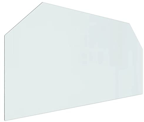 vidaXL Plaque de Verre pour Cheminée Hexagonale Revêtement de Sol Plancher Plaque de Base de Foyer Protection Contre Etincelles 120x60 cm