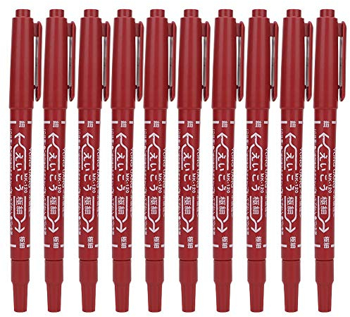 Tattoo Piercing Stift, Hautstift Temporäre Haut Tattoo Stifte Hautmarker Tattoostift Marker Pen Doppelkopf-Markierstift für Professionellen Salon Haushalt Piercing-Hautmarkierungsstift, 10 Stück
