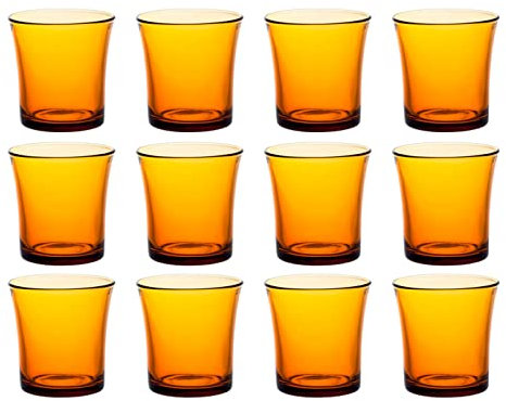 Tradineur - Pack de 3 Cajas de 4 Vasos Modelo LYS - 16 cl - Fabricado en Vidrio Resistente - Apto para lavavajillas - 12 Uds Totales