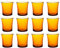 Tradineur - Pack de 3 Cajas de 4 Vasos Modelo LYS - 16 cl - Fabricado en Vidrio Resistente - Apto para lavavajillas - 12 Uds Totales