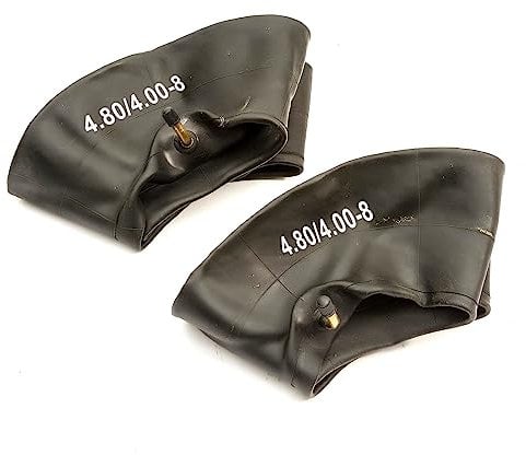 Pack of 2 Inner Tubes 4.80/4.00-8 Inner Tube Bent Schrader Valve 8 Inch Wheel Barrow Wheelbarrow Garden Trolley Trailer Tyre Tube 4.80-8 4.00-8