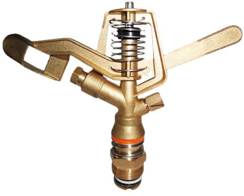 1,9 cm Außengewinde Messing Schlagregner Einstellbare Rotation Wassersprenger Kopf für Gartenbewässerung