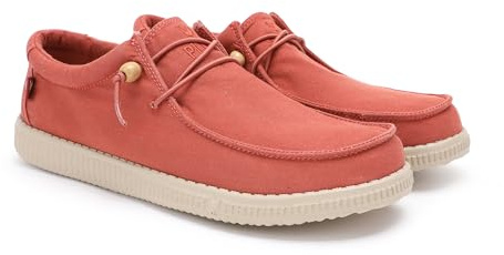 WALK IN PITAS | WP150 WALLABI Washed | Mocassins pour Hommes | Chaussures Bateau | Slipon Loafers | Baskets d'été | Sneakers | Pantoufles d’été | Chaussures de PITAS | Orange 43