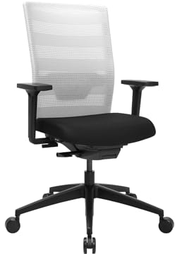 TOPSTAR | Bürostuhl AirWork | mit Armlehnen | Synchronmechanik | schwarz | weiß