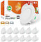 ALUSSO IP65 Faretti LED da Incasso per Cartongesso Dimmerabile, 10W 800LM, 3000K Luce Caldo 4000K Luce Neutro 5700K Luce Freddo Selezionabile, Tondo Bianco, Set da 12