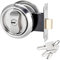 Qrity 1 Pieza Empotrable Puerta Cerradura, Cerradura de Puerta Corredera, Manijas de Puerta de Bolsillo con Cerradura y Llave, para Dormitorio Baño