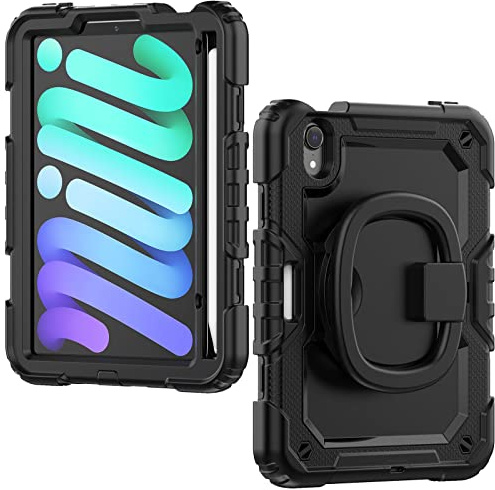 Lobwerk Schutzhülle für Apple iPad mini 6 2021 Smart Cover Case Etui Hülle Tasche Outdoor Kindersicher