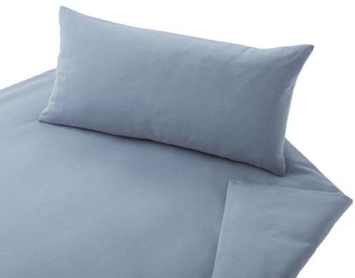 Cotonea Bio Jersey-Bettw??sche Uni Kissenbezug einzeln Farbe Perlblau-I195 Gr??? e 40x80 cm