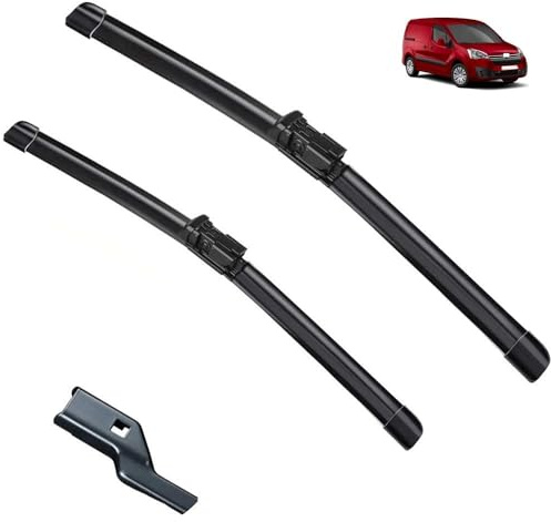 Compatible avec Citroen Berlingo B9 2008 2009 2010 2011 2012 2013 2014 2015 2016 2017 2018 Lames d'essuie-glace avant Brosses Cutter Accessoires
