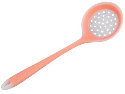 Ulafbwur Silicone Colander Strainer Scoop Long Lasting Convenient Silicone Non-Stick Colander Spoon for Kitchen