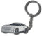 QZXIAOGU Auto-Schlüsselanhänger für Mustang-Zubehör, Metall/Emaille, Schlüsselanhänger, Ring, 3D-Modellauto für Ford Mustang GT 2022 2023 2024, Weiss/opulenter Garten, Medium