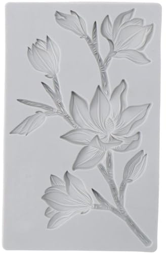 YYlingx Large Flower Silicone Mould, Stunning Magnolia Designs Resin Mould for Soap Candle DIY
