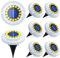 GIACOMO 8 Pezzi Luci Solari Giardino Esterno, 30 LEDs Lampade Solare Esterno Incasso Faretti Terra, Bianco Caldo IP65 Impermeabile Solare Luce Sepolta per Prato Vialetto Scala Paesaggio Piscina