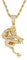 ICEDIAMOND Iced Out Imperial Shenlong Anhänger Kettenkette, 18 Karat vergoldetes Messing Exquisiter Hip Hop Luxusschmuck für Männer (Gold,Brass)