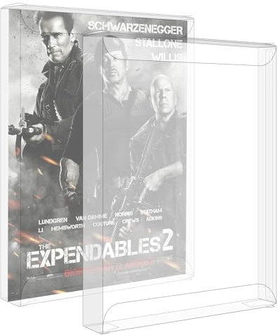 Earthtec 50 Pack Steelbook Protector Sleeves Case Replacement for 4K UHD, Blu-Ray,Arrow Video,Acrylic,Lenticular,Criterion Blu Ray Case,PS3 PS4 PS5 G2 Games and Steelbooks Clear Plastic