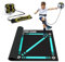 Fussball Matte Fußball Schritt Trainingsmatte mit Fußball Kick Trainer, Fussballmatte Training Ballkontrolle mit Solo Fußball Trainer Soccer Practice Training Fussball Trainingszubehör für Anfänger
