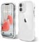 ORDA Cute Wave Frame Curly Case for iPhone 11 - 6.1 inches - Shockproof, Hard PC Phone Cover - White
