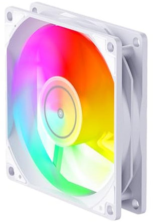 Pc Cooling Fans, Argb Fan 9-Leaves Design, Pc Cooler Rgb Fans, Airflow Fans, 4pincomputer Case Air Cooling, Argb Technology for Computer Case, Black and White Rgb Fans