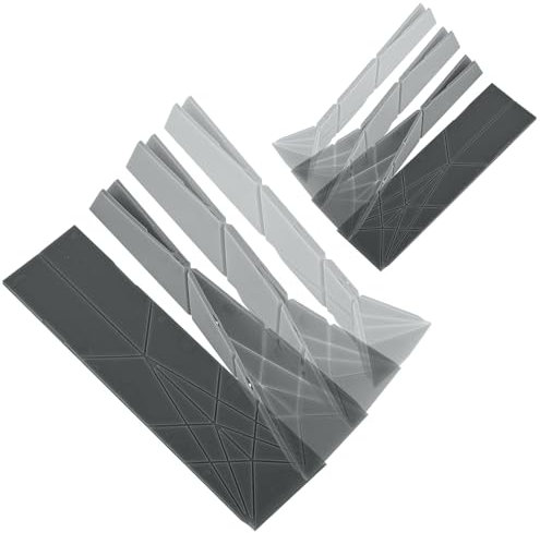 2 Stück 3-in-1 Polygon-Messlöffel, 6 Verschiedene Größen Faltbar Flach Magnetische Messlöffel für Flüssigkeiten Trockene Zutaten Multifunktion Küchenhelfer (Schwarz)