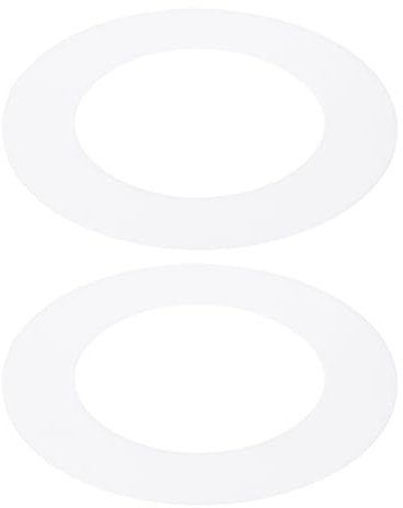 PATIKIL 3 ID 4.7 OD Kunststoff-Trimring, 2 Stück Deckenleuchten-Goof-Ringe Matte runde Lichtabdeckung Beleuchtungskörper für Decken- und Wand-Einbauleuchten, transluzentes Mattweiß