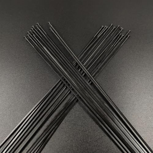 Pillar PSR 1423 Speichen für Fahrräder, flache Klingen, 14 G, 2,0 mm, Edelstahl, gerader Zug, schwarz, Mountainbike, Rennrad, Raios, Radspeichen