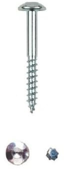 FHZ Tornillo Inviolable 6x50 Zincado Tornillo para verjas, estanterías, vallas, barandillas, tendederos… 15 Unidades