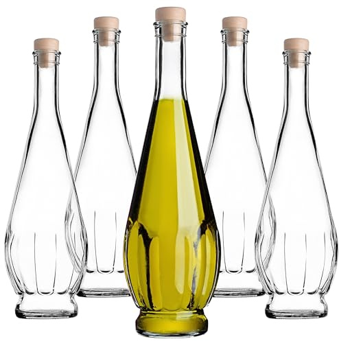 Botellas de cristal KADAX 750ml, 40 unidades, botellas de licor vacías con corcho, botellas de aguardiente de cristal, botellas para rellenar licor, vino y aguardiente, botellas de vino