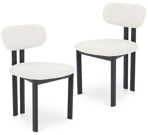 IDIMEX Esszimmerstühle Franca im 2er Set, Weiß - Stühle Set für Essbereich, Essstuhl mit pflegeleichtem Stoffbezug, Küchenstuhl mit kompakten Maßen [max. Belastbarkeit 120 kg]