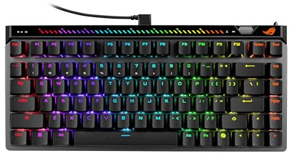 ASUS ROG Falchion Ace 75 HE Wired Analog/Hall Gaming Keyboard - 75% TKL, USB, hot swappable HFX V2, fast trigger, polling 8kHz, ABS key cap, case, configuration