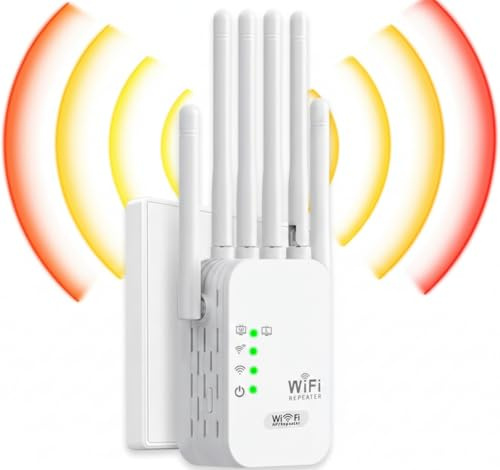 2026 Nuevo Repetidor WiFi 300 Mbps, Amplificador de Señal WiFi de Largo Alcance 2,4 GHz, Extensor de Red Inalámbrica con Configuración Rápida por WPS o Web, para Hogar y Oficina Pequeña (300M)
