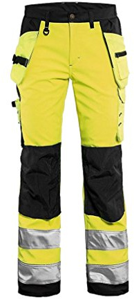 Blaklader 71672517 DAMEN-SOFTSHELL-HOSE MIT HOHER SICHT, gelb/ schwarz, grootte C38