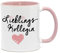 Lieblingskollegin Tasse in hochwertiger Qualität, beidseitig bedruckt. Für die beste Kollegin in jedem Büro. Da freut sich jede Kollegin, Chefin oder Freundin bei der Arbeit drauf. (Rosa)